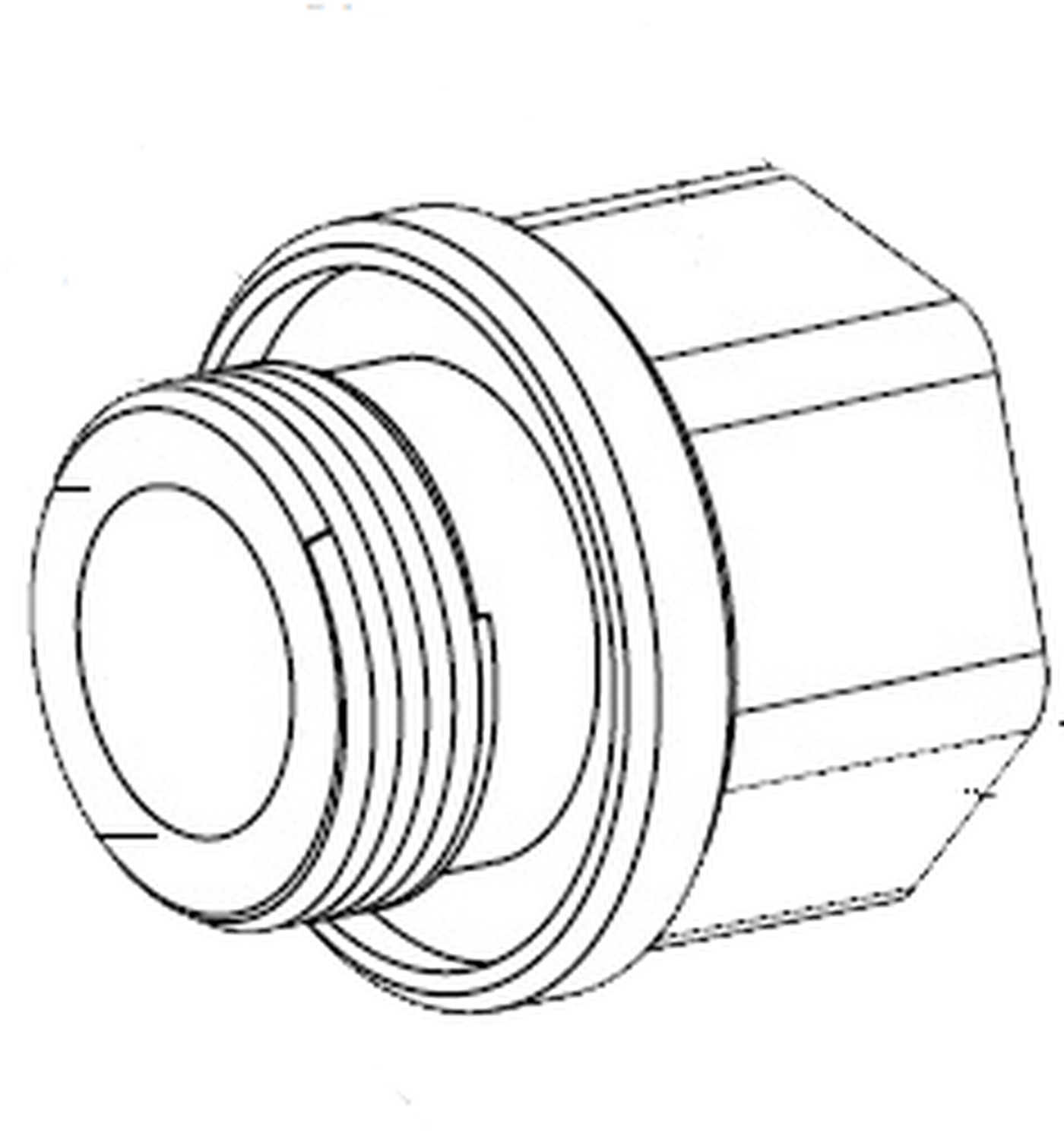 Adapter, M25 to 3/4"NPT, stainless steel for MIC